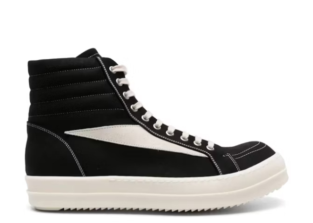 R!ck Owens Luxor Suede Vintage Canvas ‘Black White ’ High