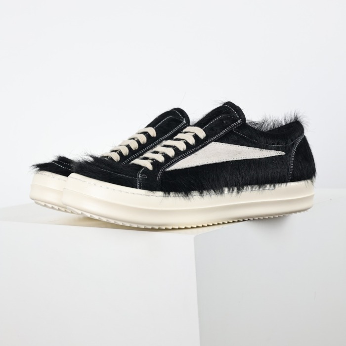 R!ck Owens Luxor Suede Vintage Fur ‘Black White ’