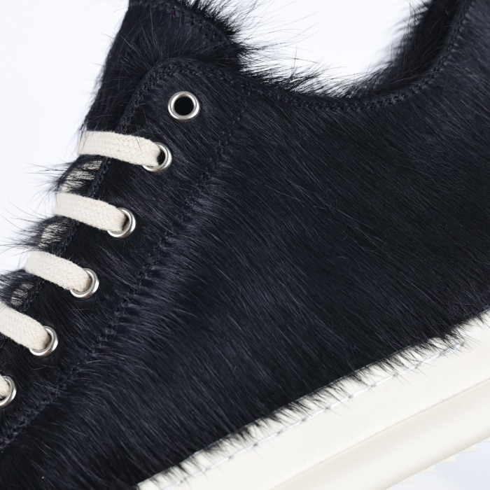 R!ck Owens Strobe Low 'Black Cow Fur'