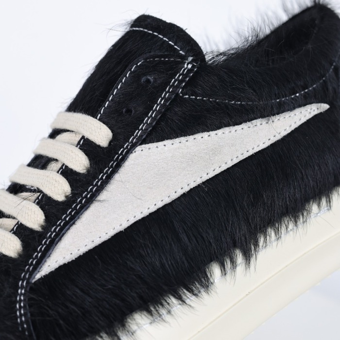 R!ck Owens Luxor Suede Vintage Fur ‘Black White ’