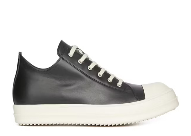 R!ck Owens Concordians Low Sneaks Full Grain Cow Leather Black Milk