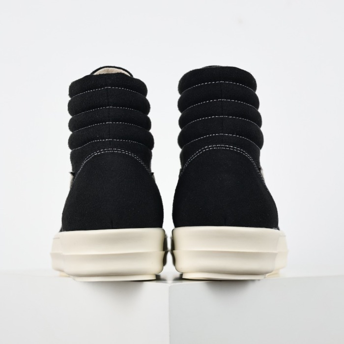 R!ck Owens Luxor Suede Vintage Canvas ‘Black White ’ High
