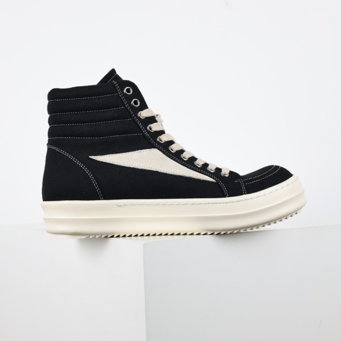 R!ck Owens Luxor Suede Vintage Canvas ‘Black White ’ High