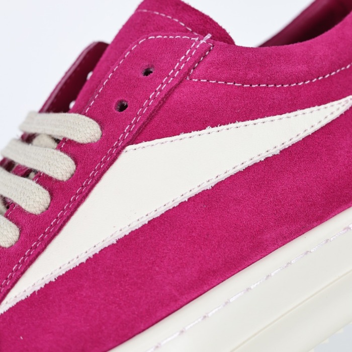 R!ck Owens Strobe Vintage Low Velour Suede'Fuchsia’'