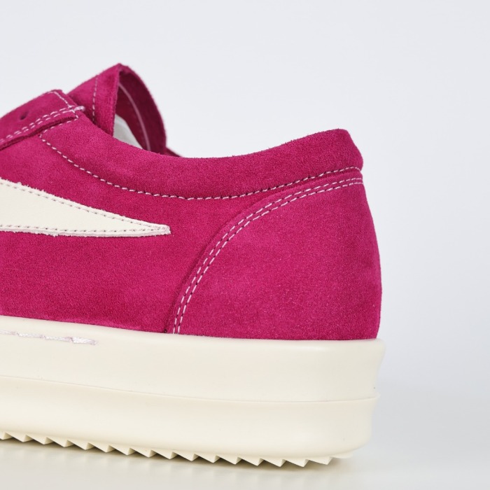 R!ck Owens Strobe Vintage Low Velour Suede'Fuchsia’'