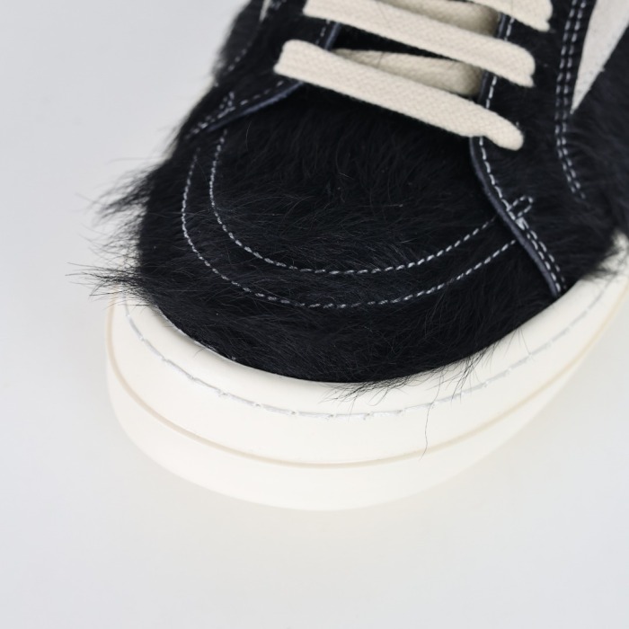 R!ck Owens Luxor Suede Vintage Fur ‘Black White ’