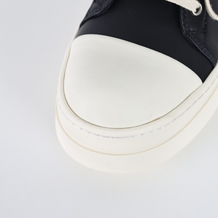 R!ck Owens Mega Bumper Leather Sneakers Black Milk