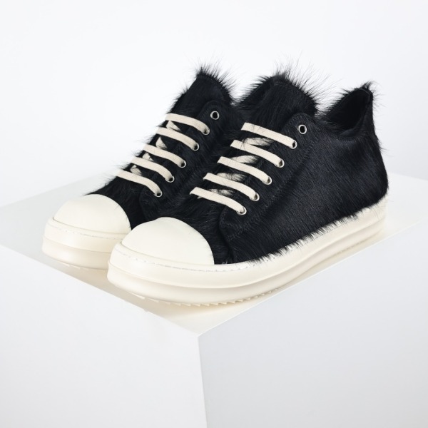 R!ck Owens Strobe Low 'Black Cow Fur'