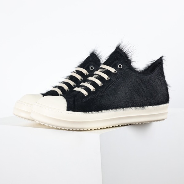R!ck Owens Strobe Low 'Black Cow Fur'