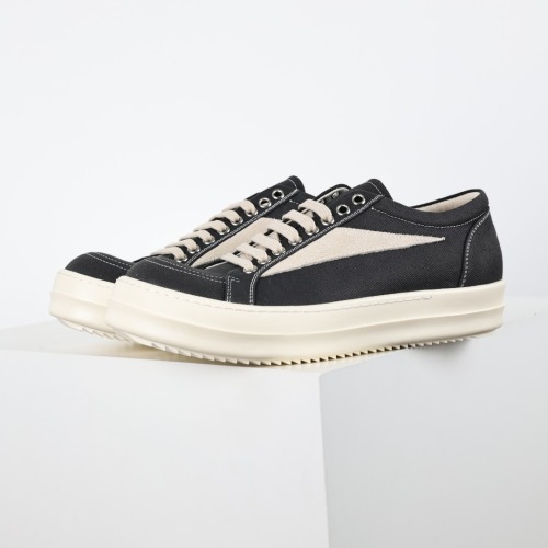 R!ck Owens Luxor Suede Vintage Canvas ‘Black White ’