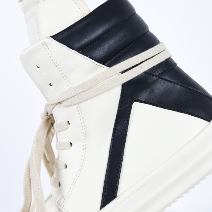 R!ck Owens Mega Bumper Geobasket  Milk Black