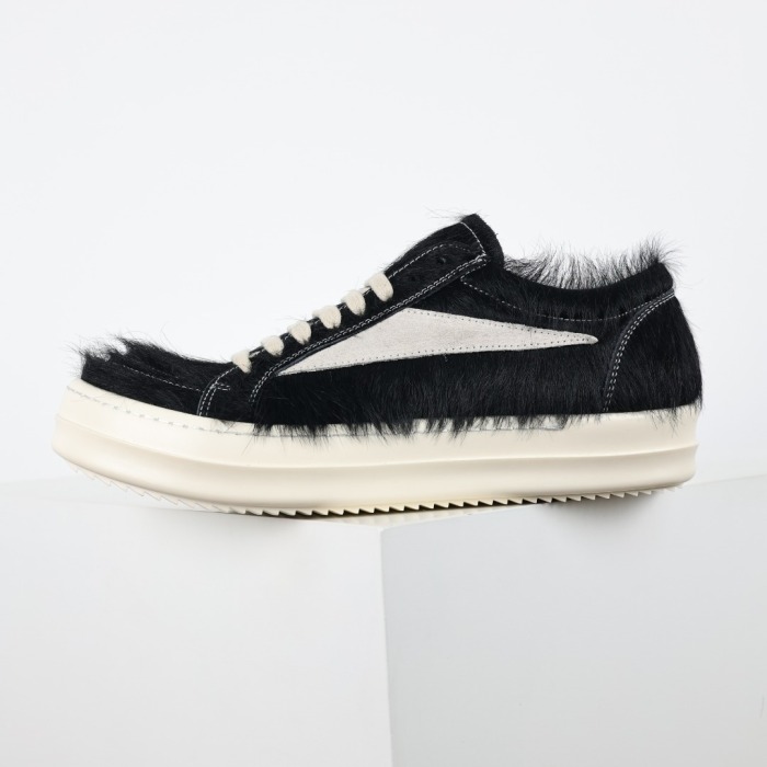 R!ck Owens Luxor Suede Vintage Fur ‘Black White ’