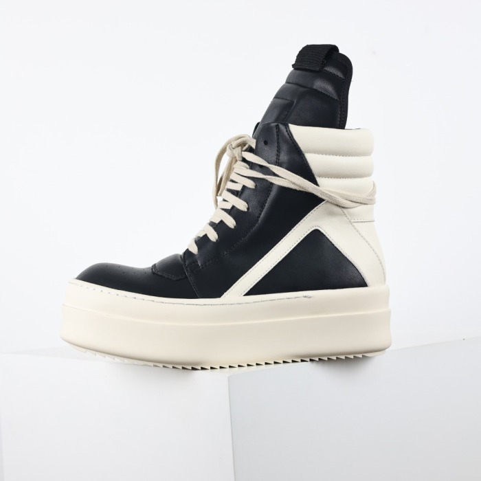 R!ck Owens Mega Bumper Geobasket Black Milk