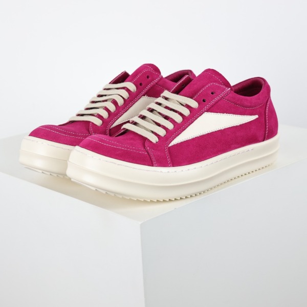 R!ck Owens Strobe Vintage Low Velour Suede'Fuchsia’'