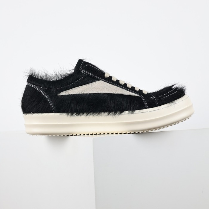 R!ck Owens Luxor Suede Vintage Fur ‘Black White ’