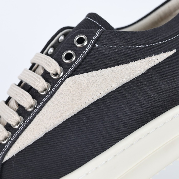 R!ck Owens Luxor Suede Vintage Canvas ‘Black White ’