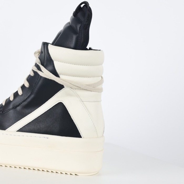 R!ck Owens Mega Bumper Geobasket Black Milk