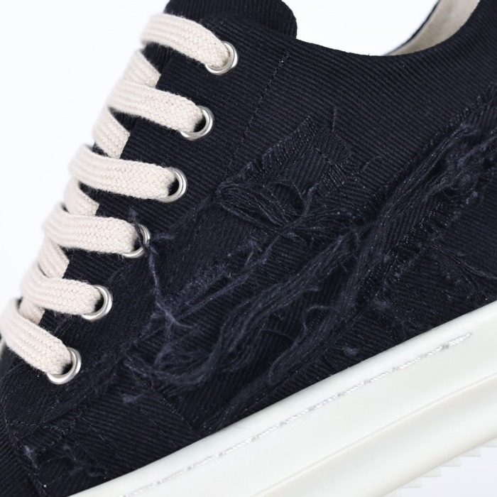 R!ck Owens RKSHDW Strobe Low Black Milk Cotton