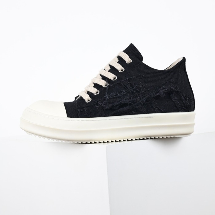 R!ck Owens RKSHDW Strobe Low Black Milk Cotton