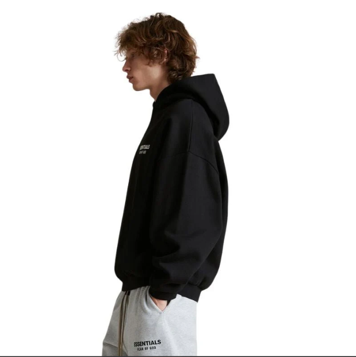 US Warehouse:Fear Of God Fear of God Essentials Fleece Hoodie Black FW24