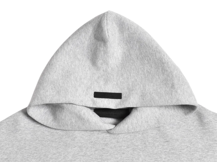 US Warehouse:Fear of God Essentials Fleece Hoodie Light Heather Gray FW24