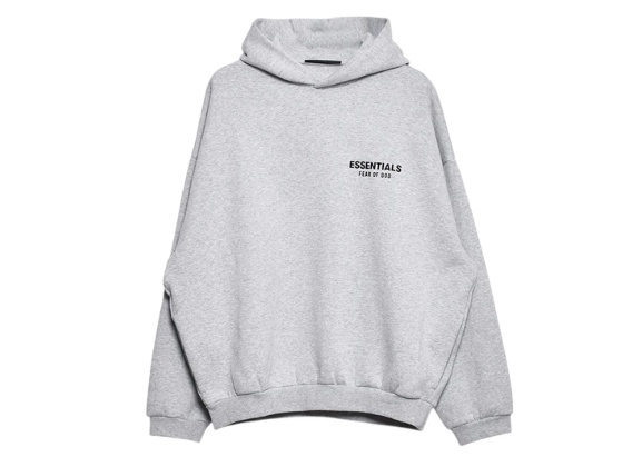 US Warehouse:Fear of God Essentials Fleece Hoodie Light Heather Gray FW24
