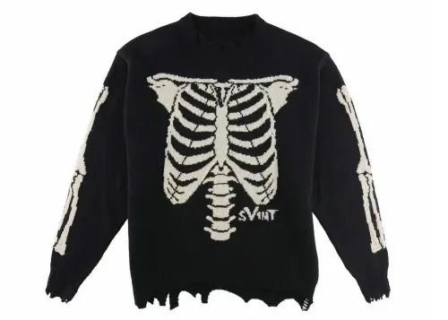 Saint Michael x Vlone Black Broken Sweat