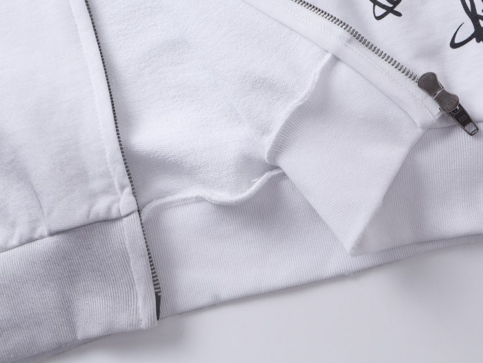 Balanciag@ Signature Print Hand-Painted Graffiti Cardigan Hoodie FW26