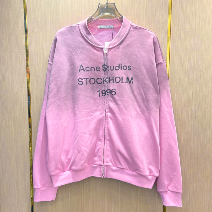 Acne Studios STOCKHOLM 1996 Faded Zip Logo Sweater