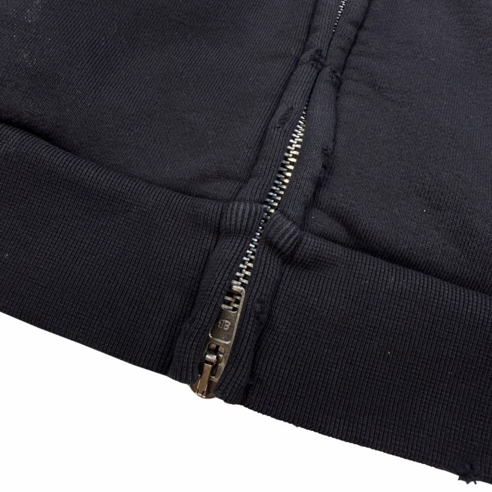 Balanciag@ Cracked Print Zipper Hoodie