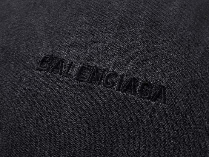 Balanciag@ Washed Distressed Short-Sleeve T-Shirt FW25