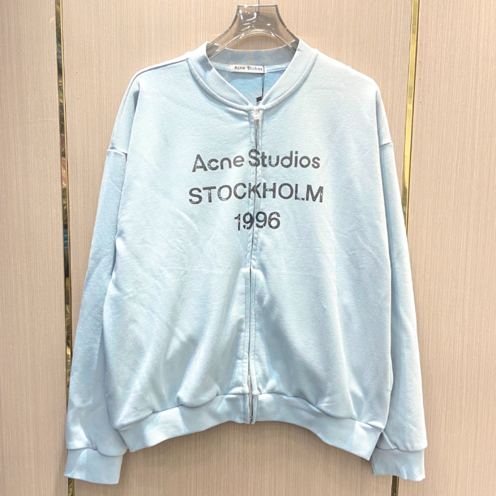 Acne Studios STOCKHOLM 1996 Faded Zip Logo Sweater