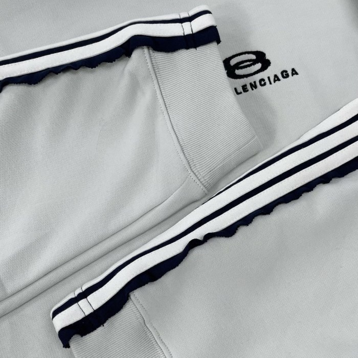 Balanciag@ Tape Panels Sleeve Hoodie