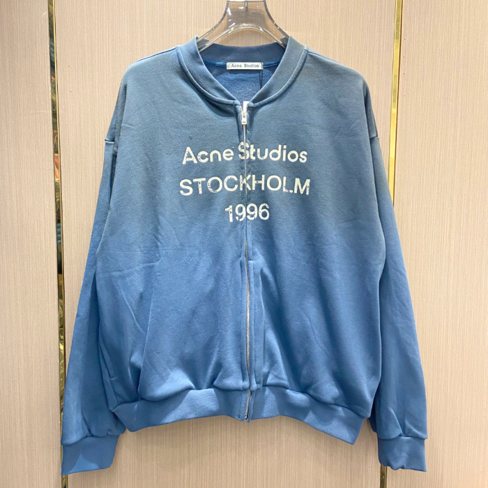 Acne Studios STOCKHOLM 1996 Faded Zip Logo Sweater