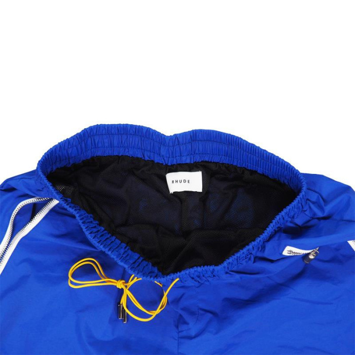 RHUDE Drawstring Elastic Casual Shorts – Unisex Color-Block High-Street Beach Sports Shorts