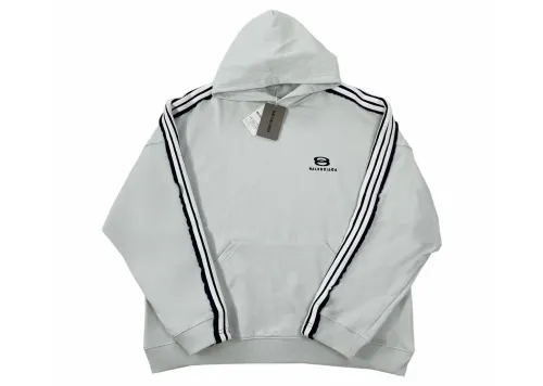 Balanciag@ Tape Panels Sleeve Hoodie