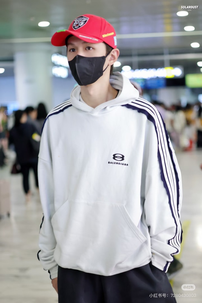 Balanciag@ Tape Panels Sleeve Hoodie