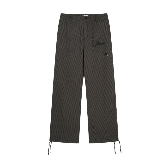 RHUDE Classic Striped Cargo Pants with Embroidered Letter Logo