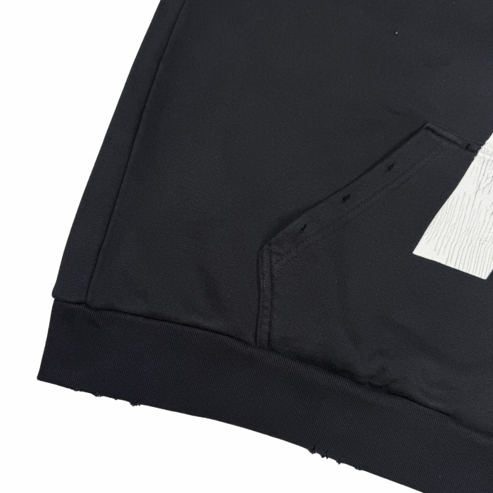 Balanciag@ Cracked Print Zipper Hoodie