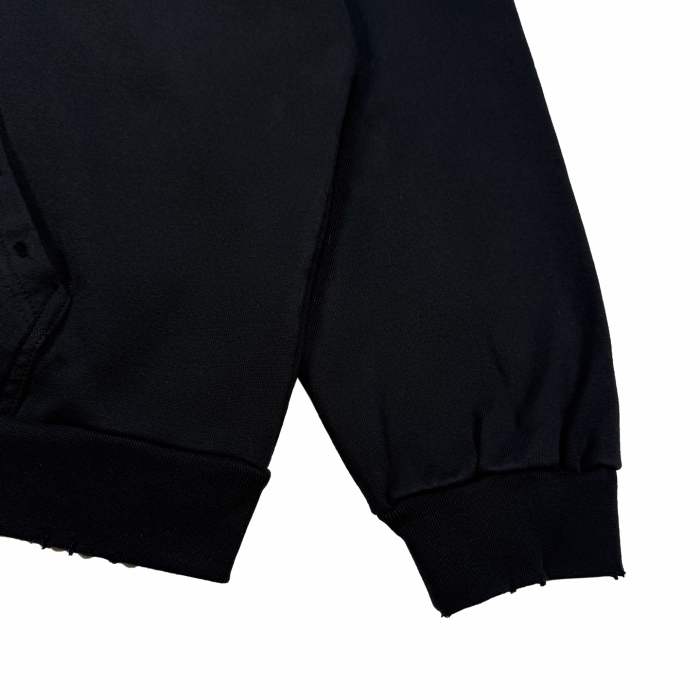 Balanciag@ Cracked Print Zipper Hoodie