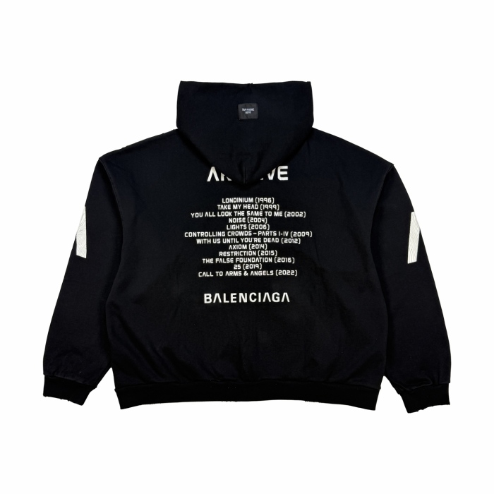 Balanciag@ Cracked Print Zipper Hoodie