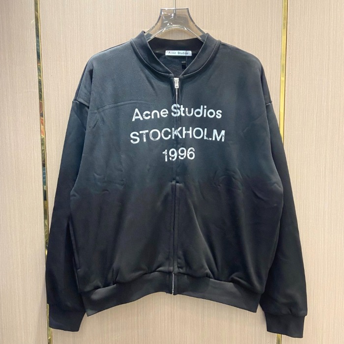 Acne Studios STOCKHOLM 1996 Faded Zip Logo Sweater
