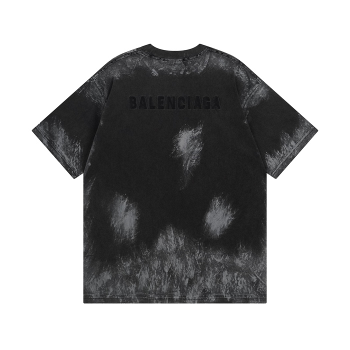Balanciag@ Washed Distressed Short-Sleeve T-Shirt FW25