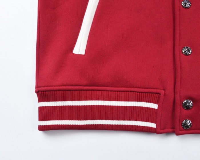 Chrome Hearts Sanskrit Cross Wool Varsity Jacket