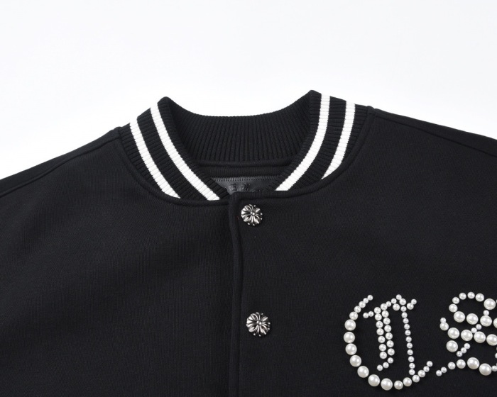 Chrome Hearts Sanskrit Cross Wool Varsity Jacket
