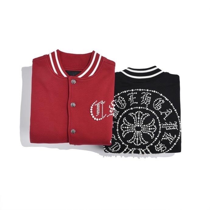 Chrome Hearts Sanskrit Cross Wool Varsity Jacket
