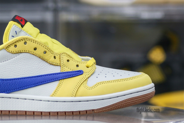 Travis Scott x Air Jordan 1 Retro Low OG SP “Elkins/Canary Yellow” GS（A1）