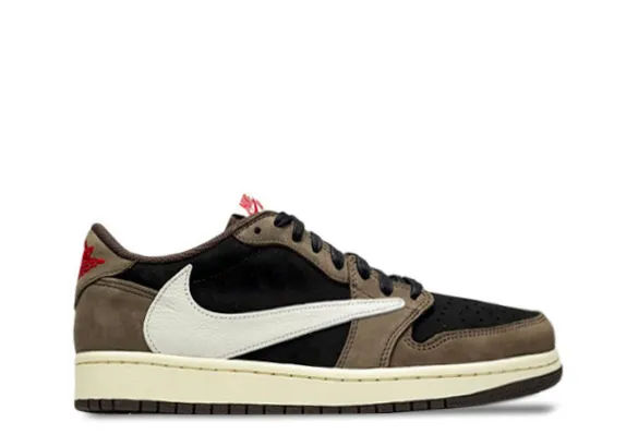 Travis Scott X Air Jordan 1 Low 'Cactus Jack' Mocha GS( A1)