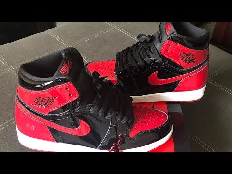 Air Jordan 1 Retro High OG Patent Bred 2021 GS ( A1)