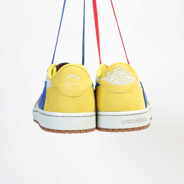 Travis Scott x Air Jordan 1 Retro Low OG SP “Elkins/Canary Yellow” GS（A1）
